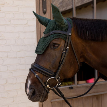 Bonnet anti-mouches Kentucky Wellington Velvet Mini Perles Vert sapin Bonnet anti-mouches Kentucky Wellington Velvet Mini Perles Vert sapin