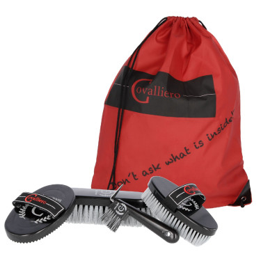 Sac de pansage Covalliero avec 4 pièces Sac de pansage Covalliero avec 4 pièces