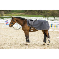 Couvre-reins Equithème Tyrex 1200 D doublé polaire Gris / orange