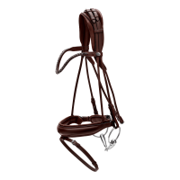 Bridon Muserolle Large Cuir Souple Dy'on Marron