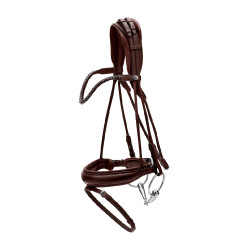 Bridon Muserolle Large Cuir Souple Dy'on Marron