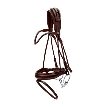 Bridon Muserolle Large Cuir Souple Dy'on Marron