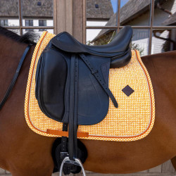 Tapis de selle Kentucky Velvet Dressage Printing Orange