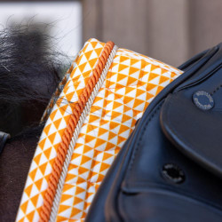 Tapis de selle Kentucky Velvet Dressage Printing Orange