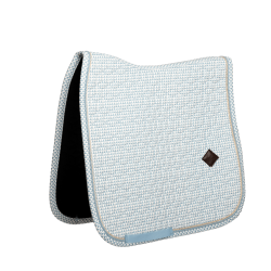 Tapis de selle Kentucky Velvet Dressage Printing Bleu clair Tapis de selle Kentucky Velvet Dressage Printing Bleu clair