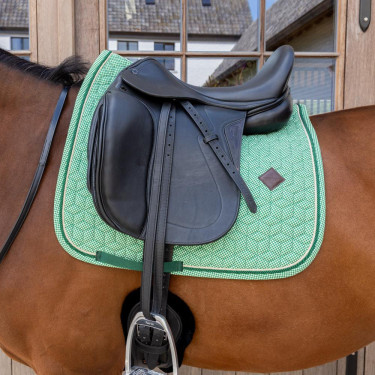 Tapis de selle Kentucky Velvet Dressage Printing Vert Tapis de selle Kentucky Velvet Dressage Printing Vert