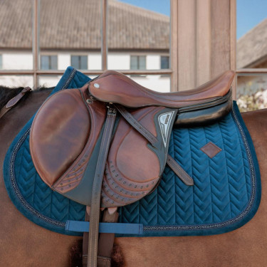 Tapis de selle Kentucky Velvet Mini Peals Jumping Marine Bleu marine Tapis de selle Kentucky Velvet Mini Peals Jumping Marine Bleu marine