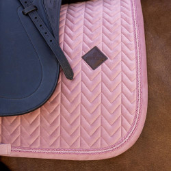 Tapis de selle Kentucky velvet mini Pearls Dressage Vieux rose