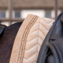 Tapis de selle Kentucky velvet mini Pearls Dressage Beige