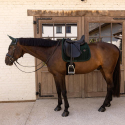 Tapis de selle Kentucky velvet mini Pearls Dressage Vert sapin Tapis de selle Kentucky velvet mini Pearls Dressage Vert sapin