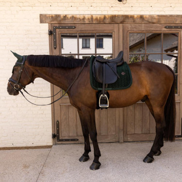 Tapis de selle Kentucky velvet mini Pearls Dressage Vert sapin Tapis de selle Kentucky velvet mini Pearls Dressage Vert sapin