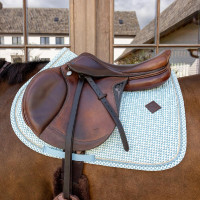 Tapis de Selle Velours Kentucky Imprimés Bleu clair