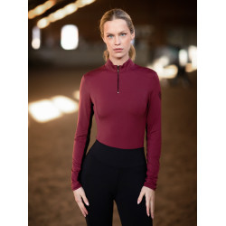 Base Layer Equestrian Stockholm Air Breeze Sunshirt femme Bordeaux