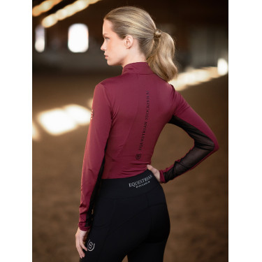 Base Layer Equestrian Stockholm Air Breeze Sunshirt femme Bordeaux
