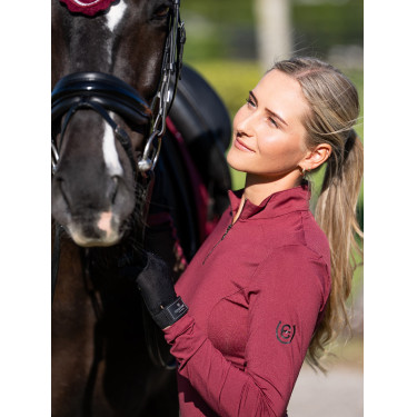 Base Layer Equestrian Stockholm Air Breeze Sunshirt femme Bordeaux