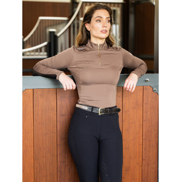 Base Layer Equestrian Stockholm Air Breeze Sunshirt femme Champagne Beige