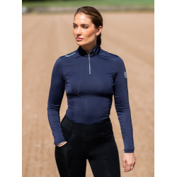 Base Layer Equestrian Stockholm Air Breeze Sunshirt femme Midnight blue Bleu marine