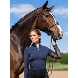 Base Layer Equestrian Stockholm Air Breeze Sunshirt femme Midnight blue Bleu marine