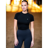 Base Layer Equestrian Stockholm Dynamic femme manches courtes Noir édition Base Layer Equestrian Stockholm Dynamic femme manches courtes Noir édition