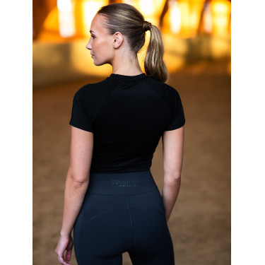 Base Layer Equestrian Stockholm Dynamic femme manches courtes Noir édition Base Layer Equestrian Stockholm Dynamic femme manches courtes Noir édition