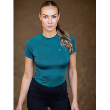 Base Layer Equestrian Stockholm Dynamic femme manches courtes Teal blue Bleu Base Layer Equestrian Stockholm Dynamic femme manches courtes Teal blue Bleu