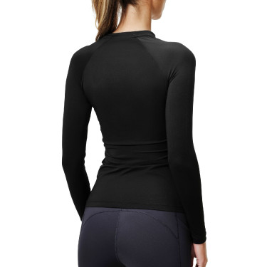 Base Layer Equestrian Stockholm Dynamic femme manches longues Noir