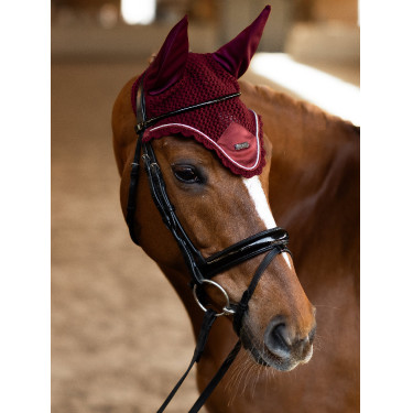 Bonnet anti-mouches Equestrian Stockholm Bordeaux