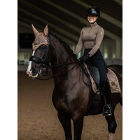 Bonnet anti-mouches Equestrian Stockholm Tout noir scintillant