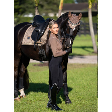 Bonnet anti-mouches Equestrian Stockholm Champagne Beige