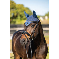 Bonnet anti-mouches Equestrian Stockholm Venise sombre Bleu