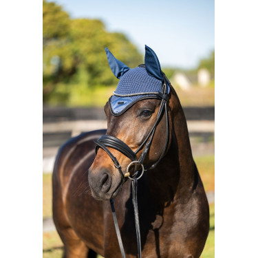 Bonnet anti-mouches Equestrian Stockholm Venise sombre Bleu