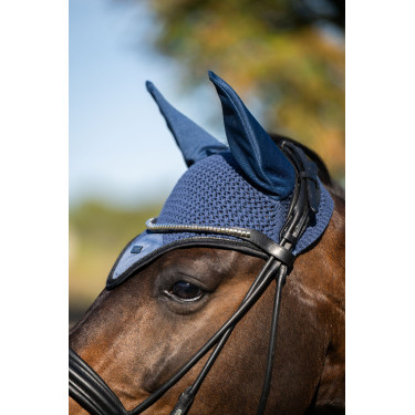 Bonnet anti-mouches Equestrian Stockholm Venise sombre Bleu