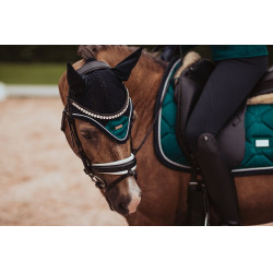 Bonnet anti-mouches Equestrian Stockholm Émeraude Vert Bonnet anti-mouches Equestrian Stockholm Émeraude Vert