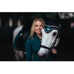 Bonnet anti-mouches Equestrian Stockholm Émeraude Vert Bonnet anti-mouches Equestrian Stockholm Émeraude Vert