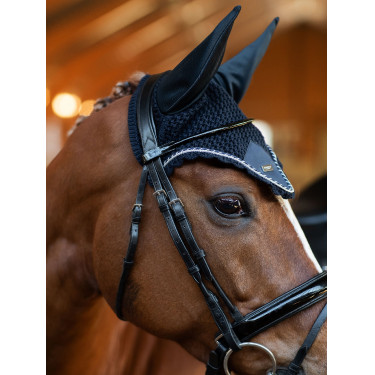 Bonnet anti-mouches Equestrian Stockholm Midnight blue Bleu marine