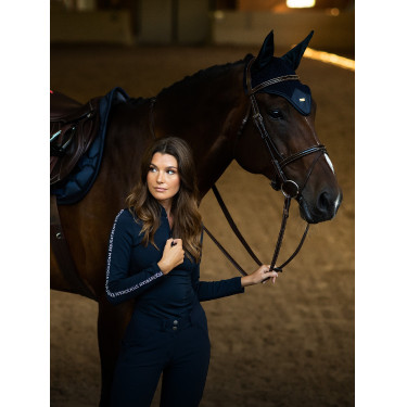 Bonnet anti-mouches Equestrian Stockholm Marine modern tech Bleu marine