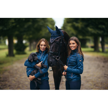 Bonnet anti-mouches Equestrian Stockholm Bleu monaco
