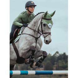 Bonnet anti-mouches Equestrian Stockholm Pistache blanc Vert
