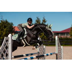 Bonnet anti-mouches Equestrian Stockholm Pistache blanc Vert