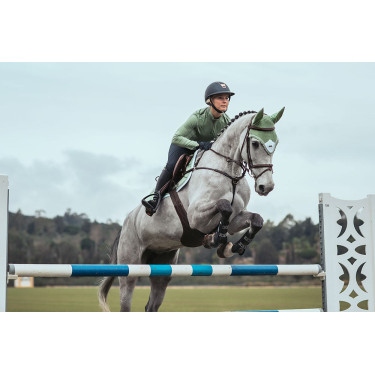Bonnet anti-mouches Equestrian Stockholm Pistache blanc Vert