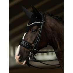 Bonnet anti-mouches Equestrian Stockholm anti-bruit Noir