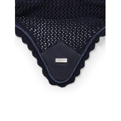 Bonnet anti-mouches Equestrian Stockholm anti-bruit Marine argent Bleu marine