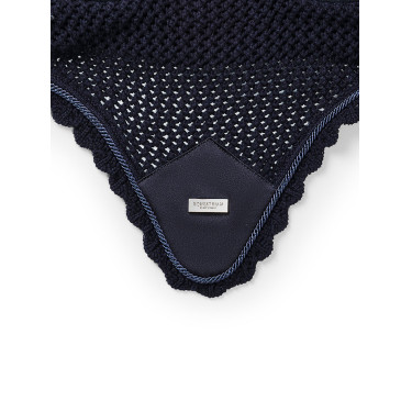 Bonnet anti-mouches Equestrian Stockholm anti-bruit Marine argent Bleu marine