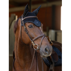 Bonnet anti-mouches Equestrian Stockholm modern Noir Bonnet anti-mouches Equestrian Stockholm modern Noir