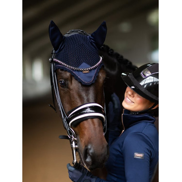 Bonnet anti-mouches Equestrian Stockholm modern Lagoon blush Bleu Bonnet anti-mouches Equestrian Stockholm modern Lagoon blush Bleu