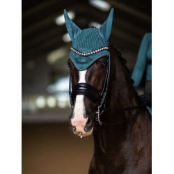 Bonnet anti-mouches Equestrian Stockholm modern Teal blue Bleu