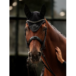 Bonnet anti-mouches Equestrian Stockholm Performance Noir