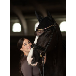 Bonnet anti-mouches Equestrian Stockholm Performance anti-bruit Modern mocha Marron