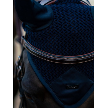 Bonnet anti-mouches Equestrian Stockholm Performance anti-bruit Marine sportif Bleu marine