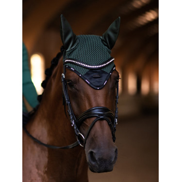 Bonnet anti-mouches Equestrian Stockholm Performance Vert sycomore